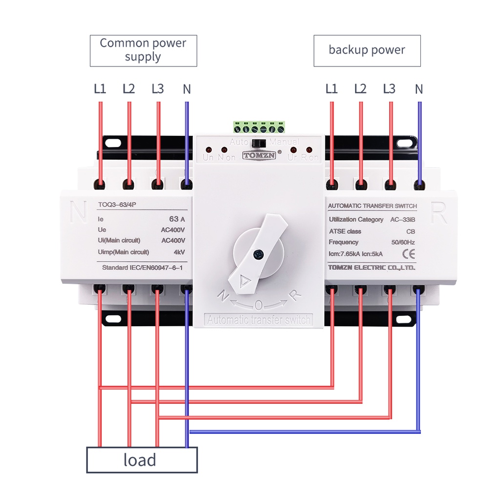4P 63A 380VAutomatic transfer switch ATS