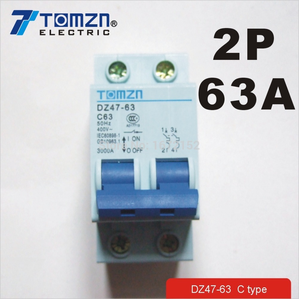 Breaker AC 2P 63A 400V
